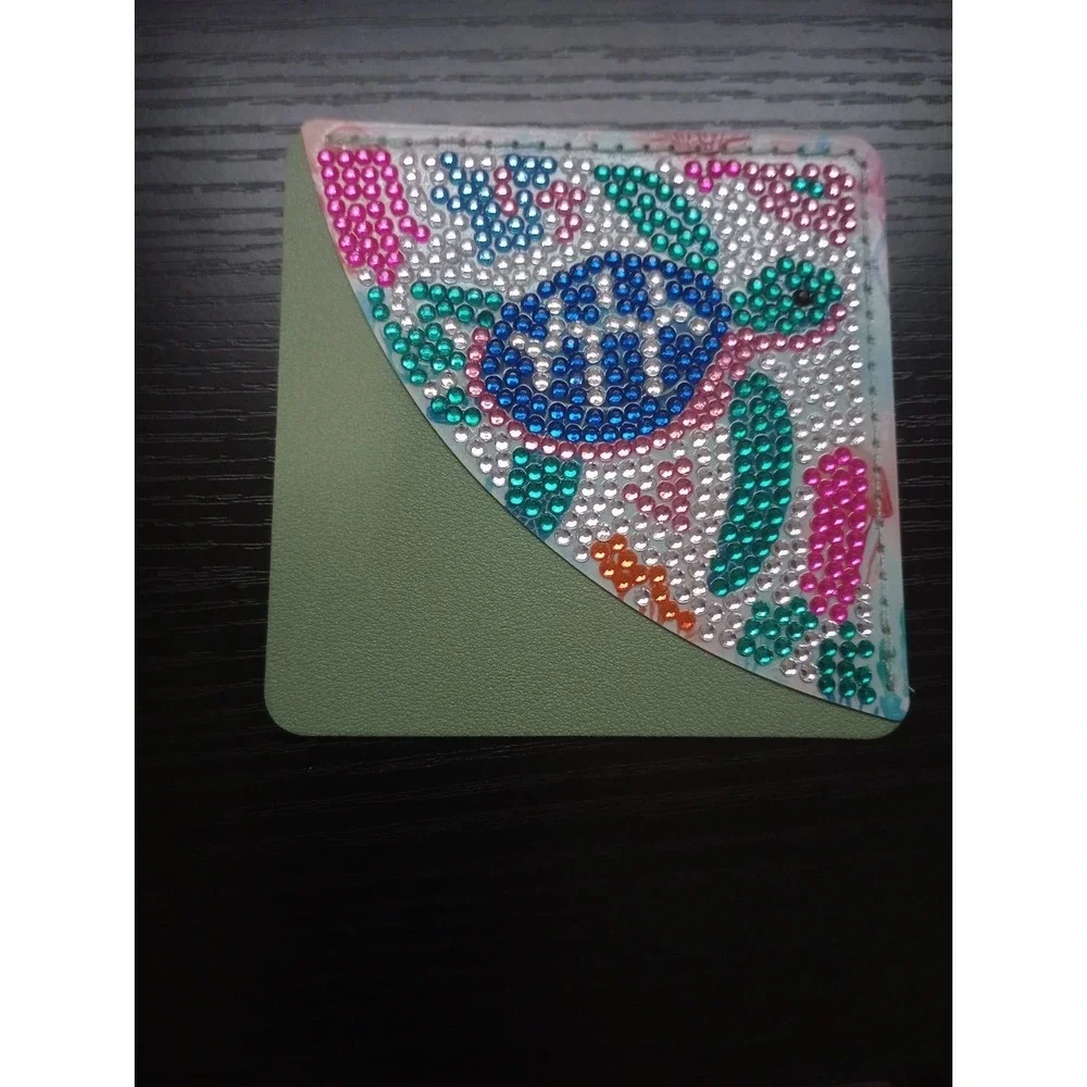 Handmade Diamond‎ Painting Sea Turtle Corner Bookmark Faux Leather Ocean Theme